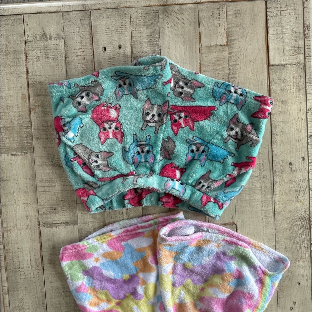 Cute Animal Print Fleece Blanket Set